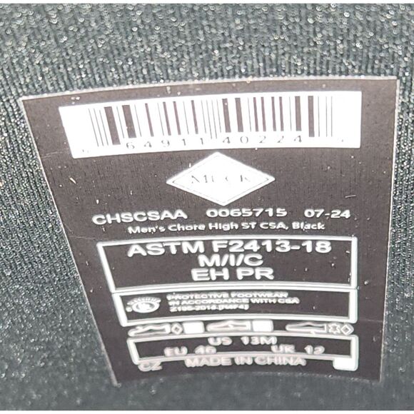 Muck Boot Steel Toe Puncture Resistant Work Boot Men's size 13 - Picture 11 of 11